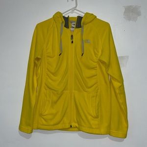 Size S The North Face Yellow Zip Up Fleece Jacket